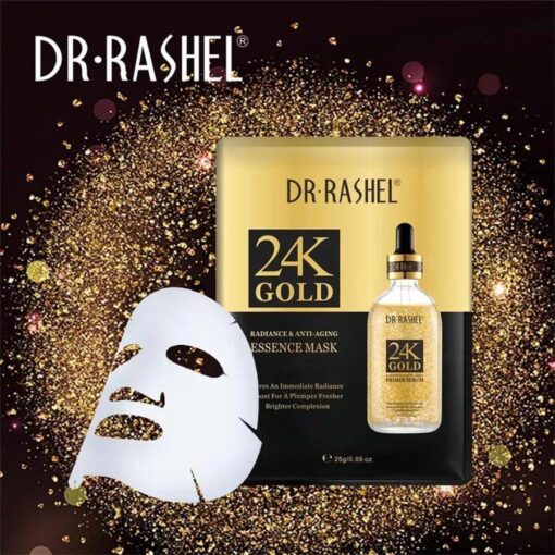 Dr. Rashel 24K Gold Radiance & Anti‑Aging Essence Mask( 25g X 5 pcs)