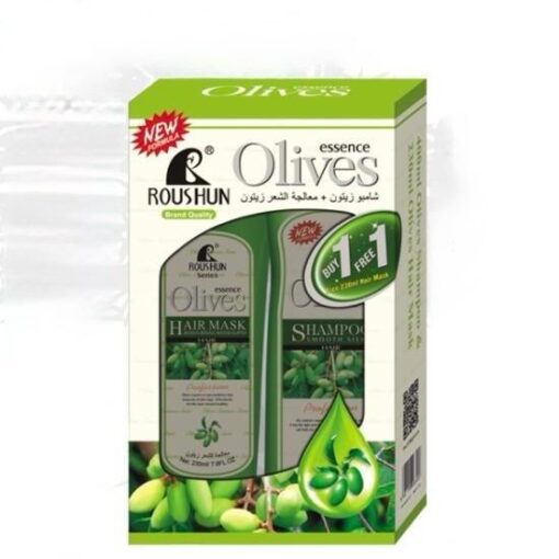 Roushun Essence Olive Shampoo (400 ml)  & Hair Mask Duo Pack (230 ml)