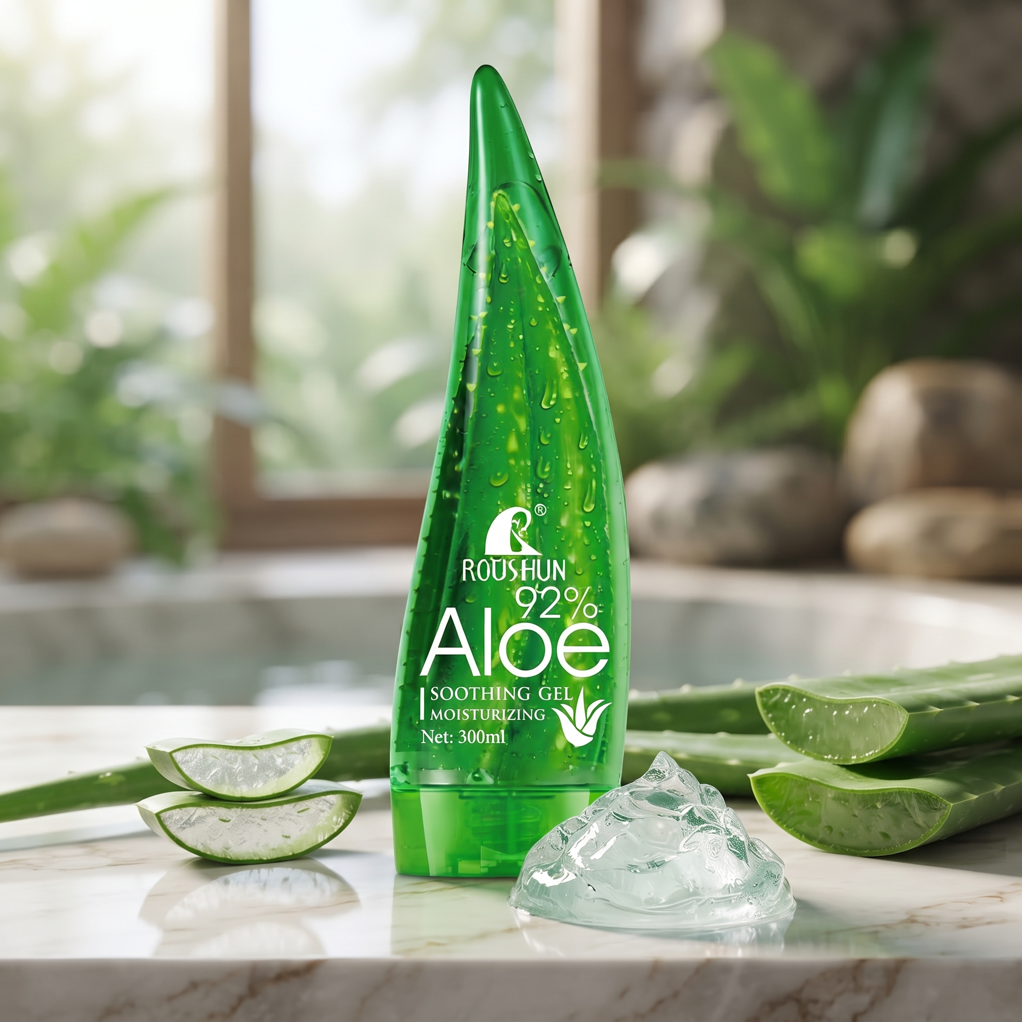 Roushun Aloe Vera Soothing Moisturizing Gel 300ml – Hydrating Face & Body Gel